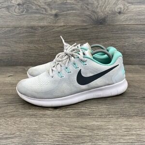 Nike Free RN 2017 Womens Running Shoes Grey White Teal 880840-103 Size 7